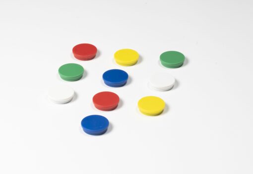 Magneter i assorterede farver til whiteboardtavler
