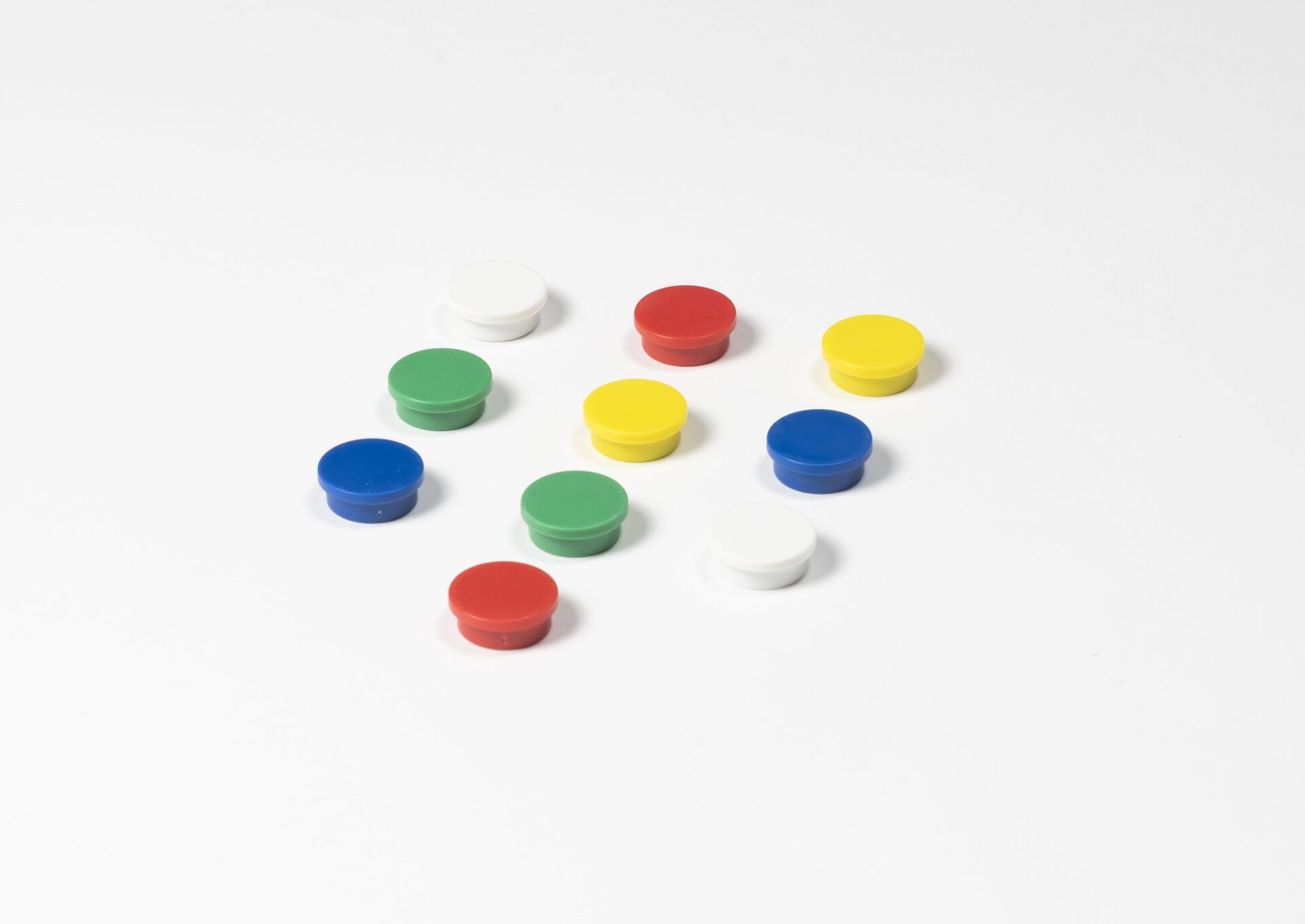 Magneter i assorterede farver til whiteboardtavler