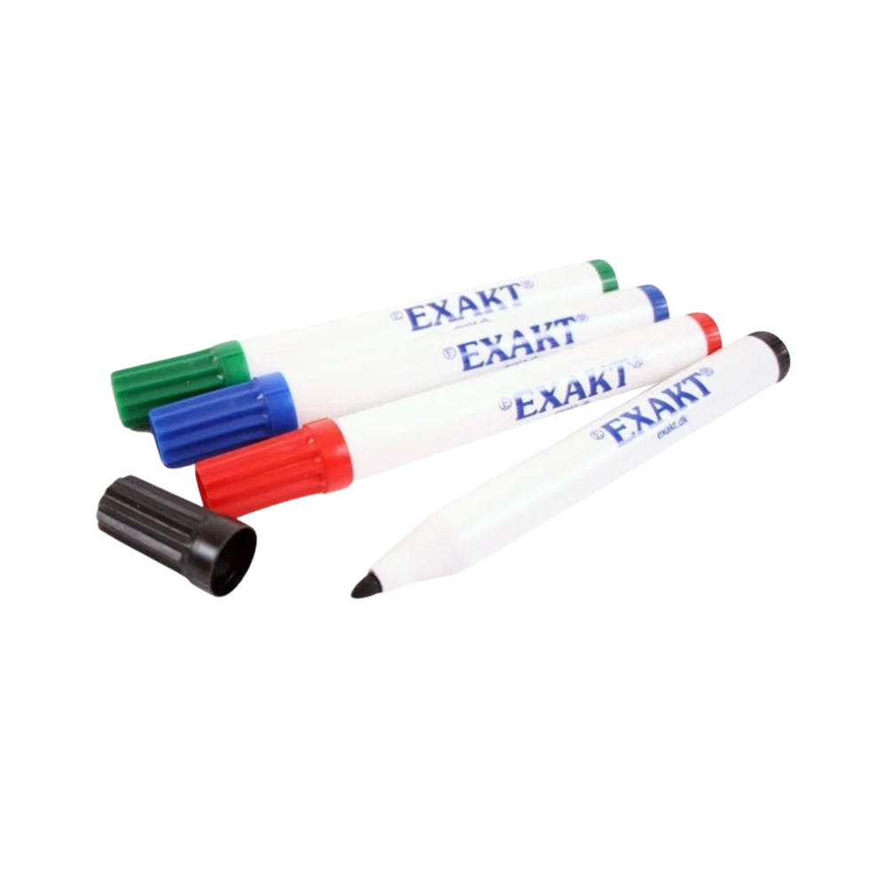Whiteboardpenne rød, grøn, sort og blå til whiteboardtavler