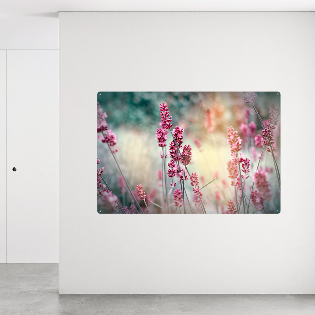 Skilteplade med blomster