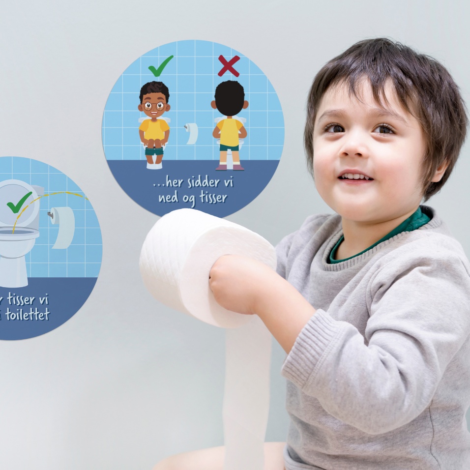 God toiletkultur med folieprint