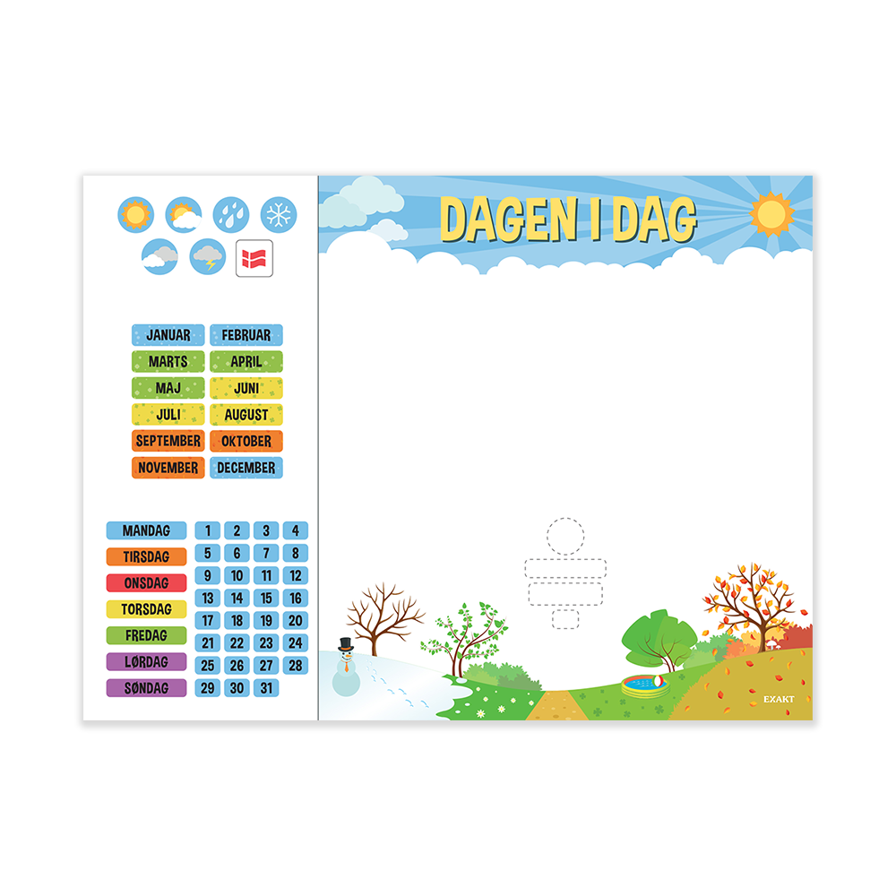 Strukturtavle med Dagen i dag til dagtilbud