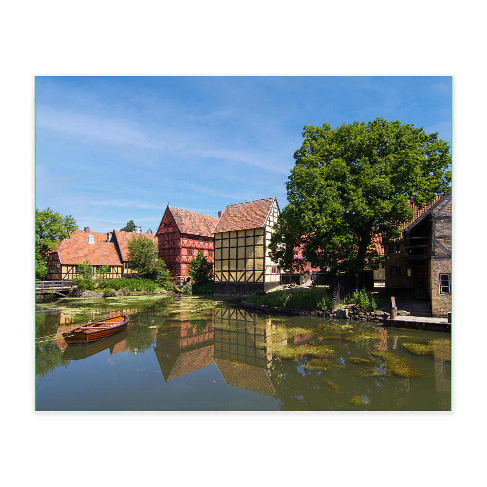 Akustikbillede med motiv af Den Gamle By