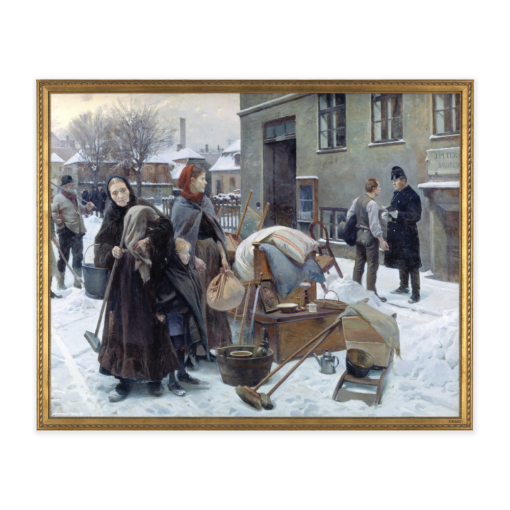 Kunstmotiv fra Erik Henningsen med Sat ud