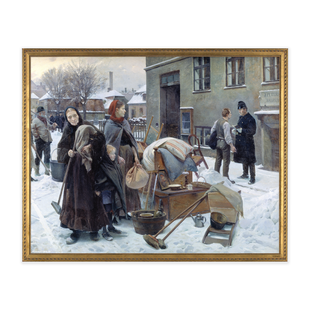 Kunstmotiv fra Erik Henningsen med Sat ud