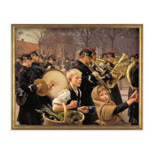 Kunstmotiv fra Erik Henningsen med Vagtparade