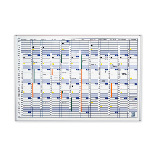 Evighedskalender på whiteboard i 90x60 cm