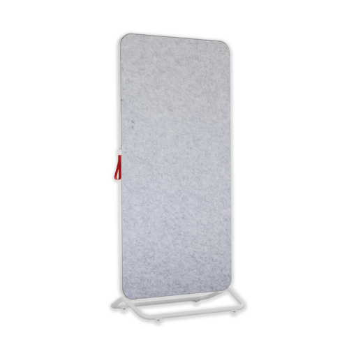 Mobil tavle med henholdsvis whiteboard og filt på hver sin side