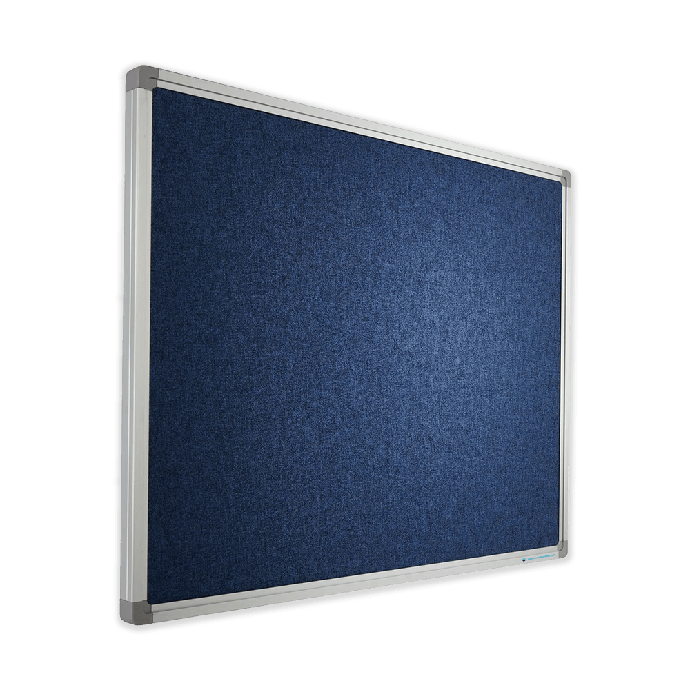 Opslagstavle med ramme og blå/lilla overflade