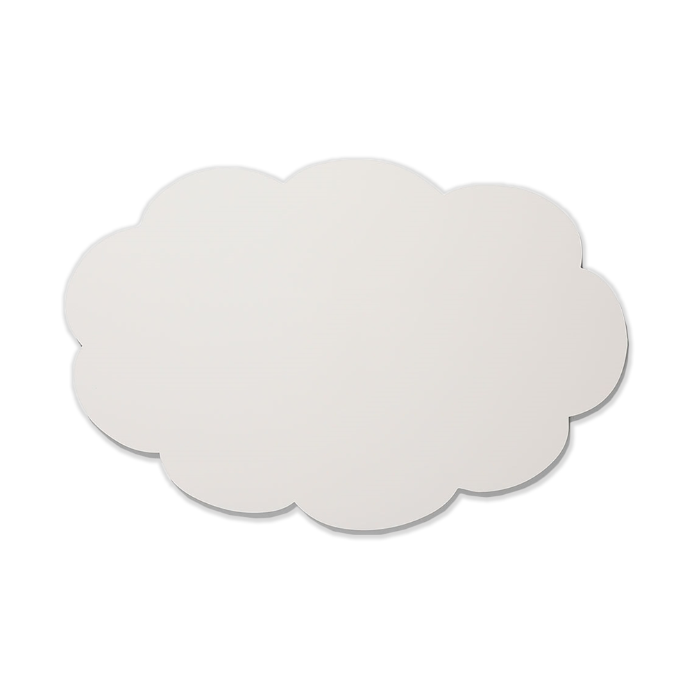 Whiteboard i hvid formet som en sky