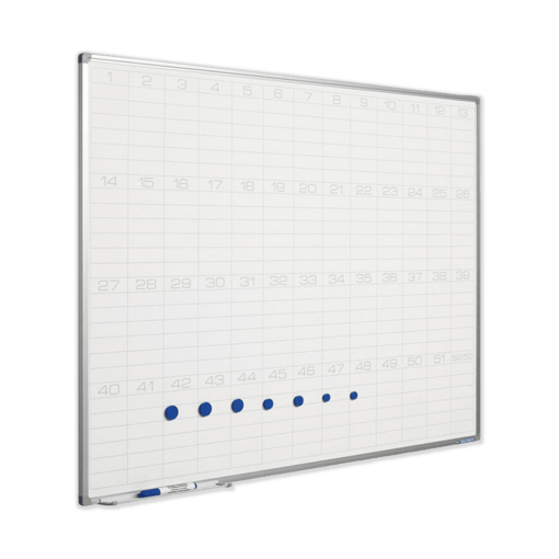 Exakt whiteboardtavle med 53 uger
