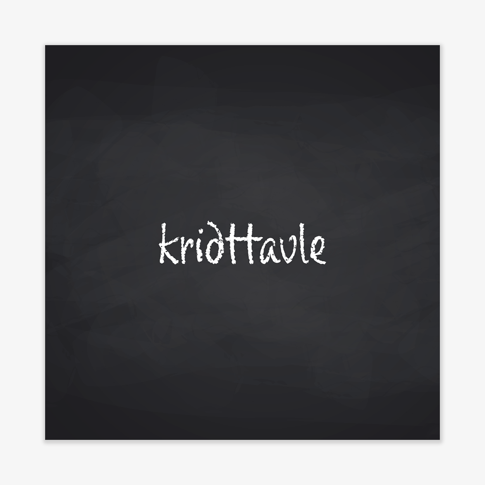 Udendørs kridttavle i sort