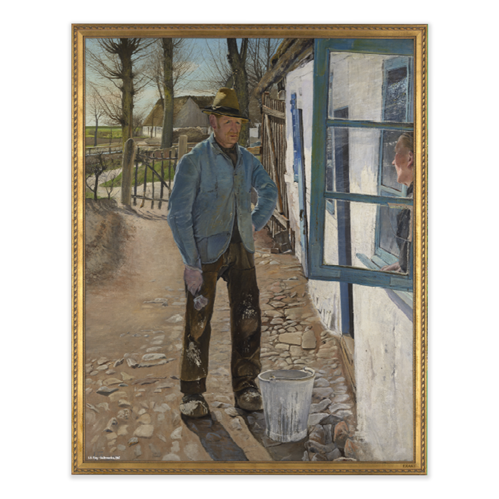 Kunstmotiv fra L.A. Ring med Kalkemanden