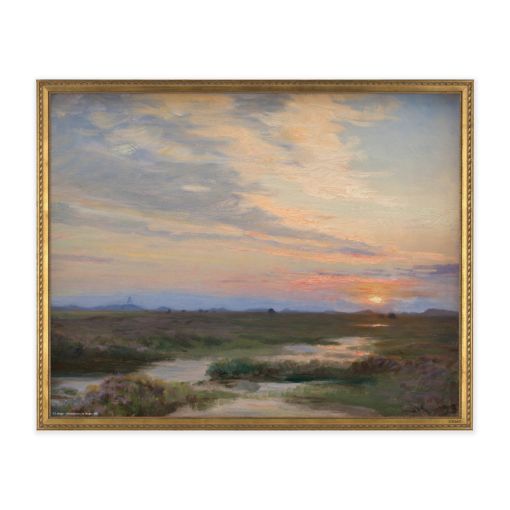 Kunstmotiv fra P.S. Krøyer med Aftenstemning fra Skagen