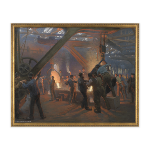 Kunstmotiv fra P.S. Krøyer med Fra Burmeister & Wains jernstøberi