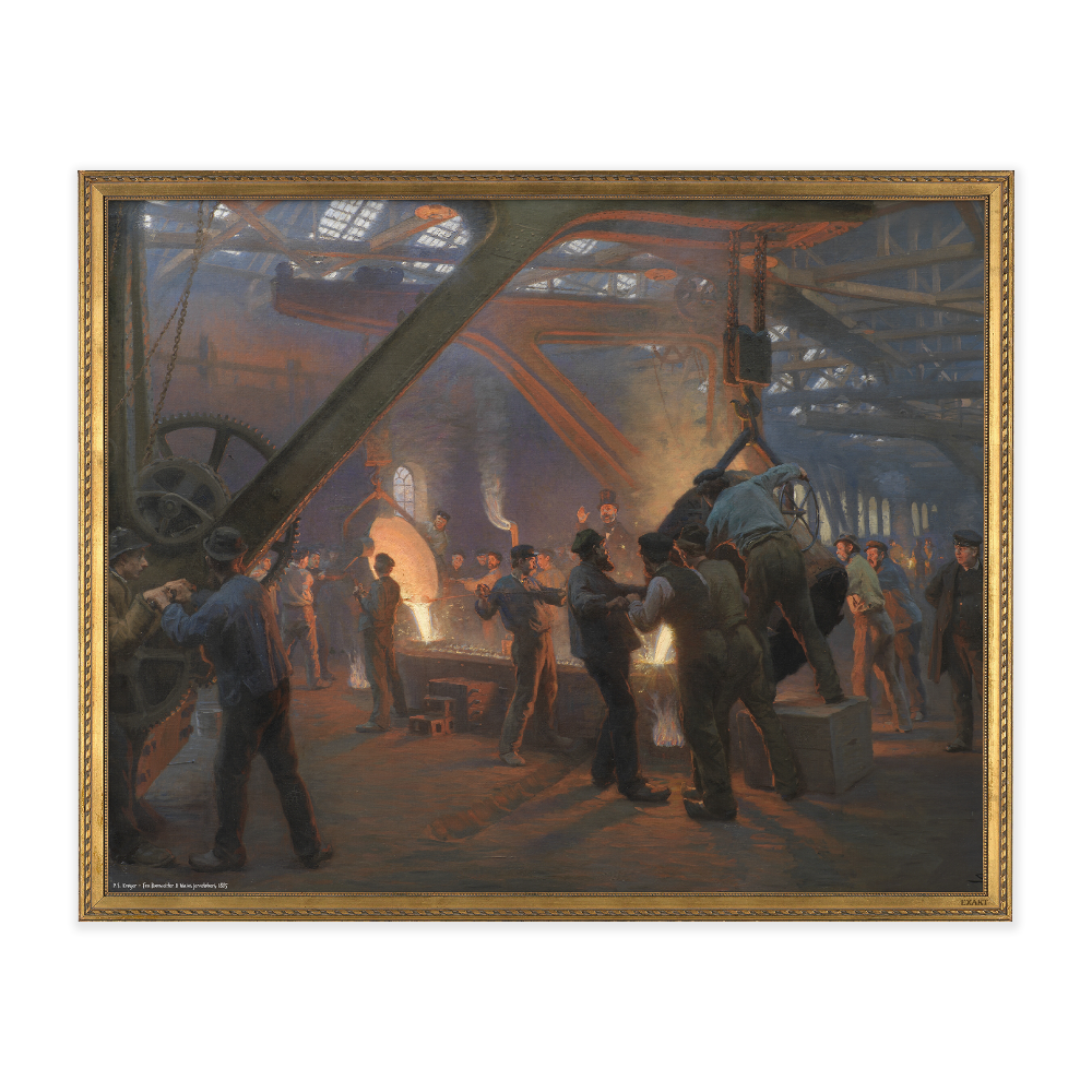 Kunstmotiv fra P.S. Krøyer med Fra Burmeister & Wains jernstøberi