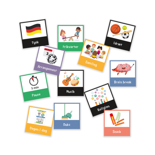 Piktogrammagneter til mellemtrin