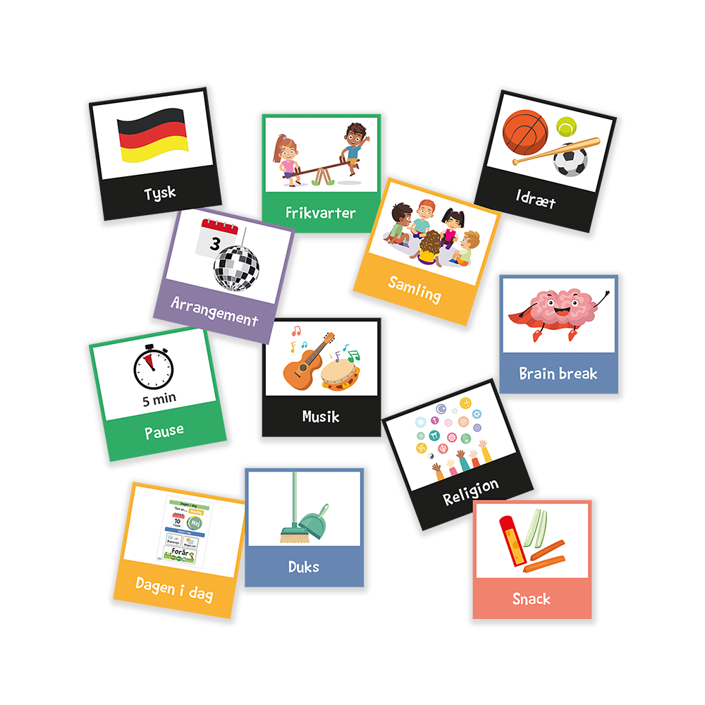 Piktogrammagneter til mellemtrin