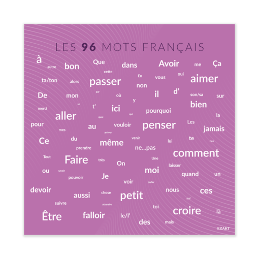 Design med 96 franske ord til grundskolen