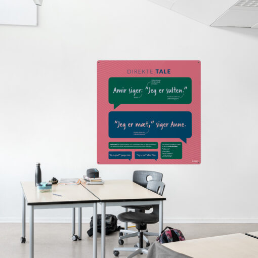 Læringsplade med DirekteTale til klasselokale