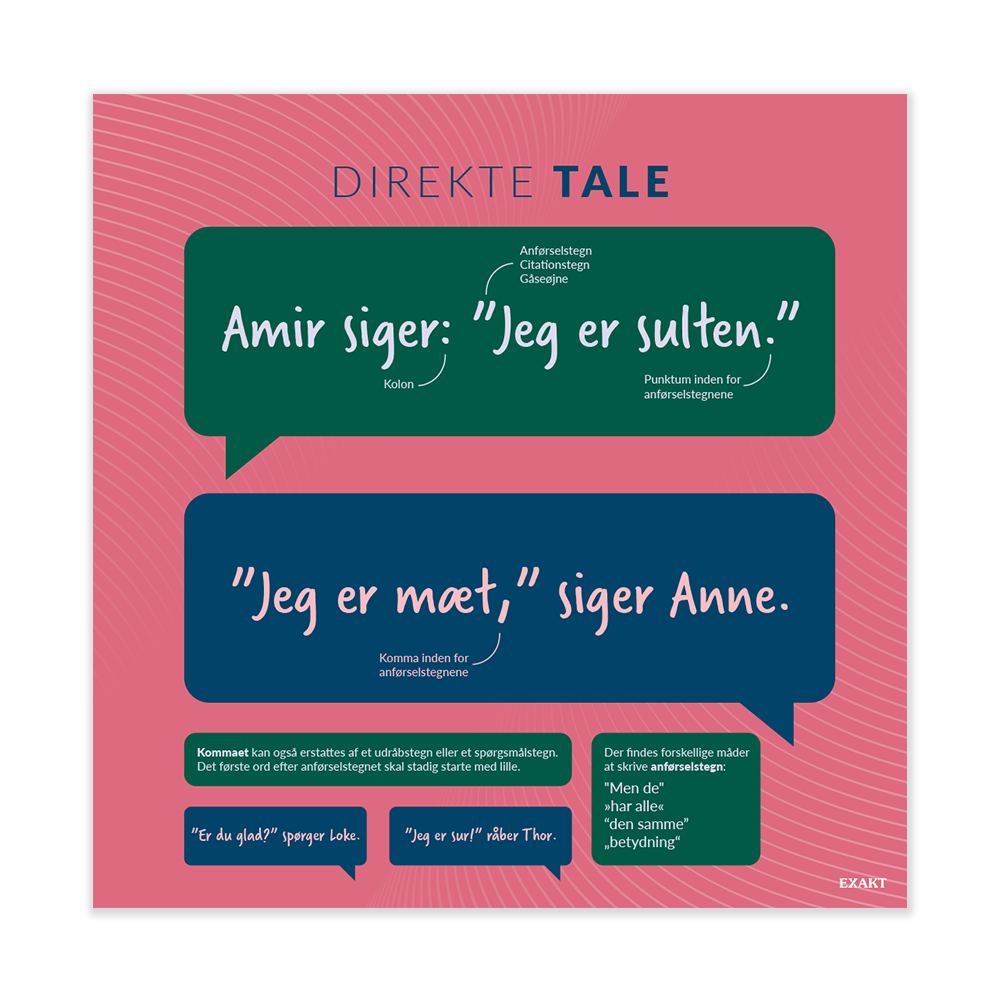 Design med direkte tale til mellemtrin på grundskoler