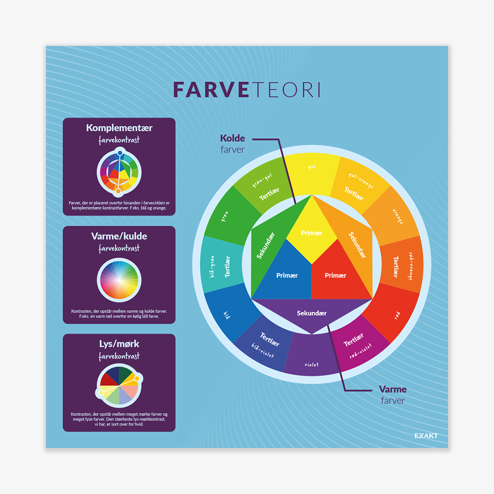 Design med farveteori til grundskolen