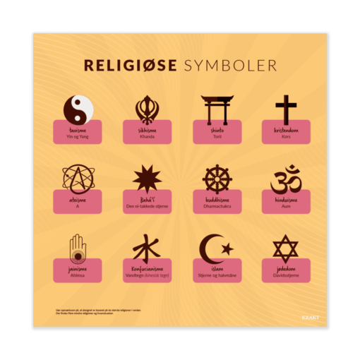 Design med religions symboler til grundskolen