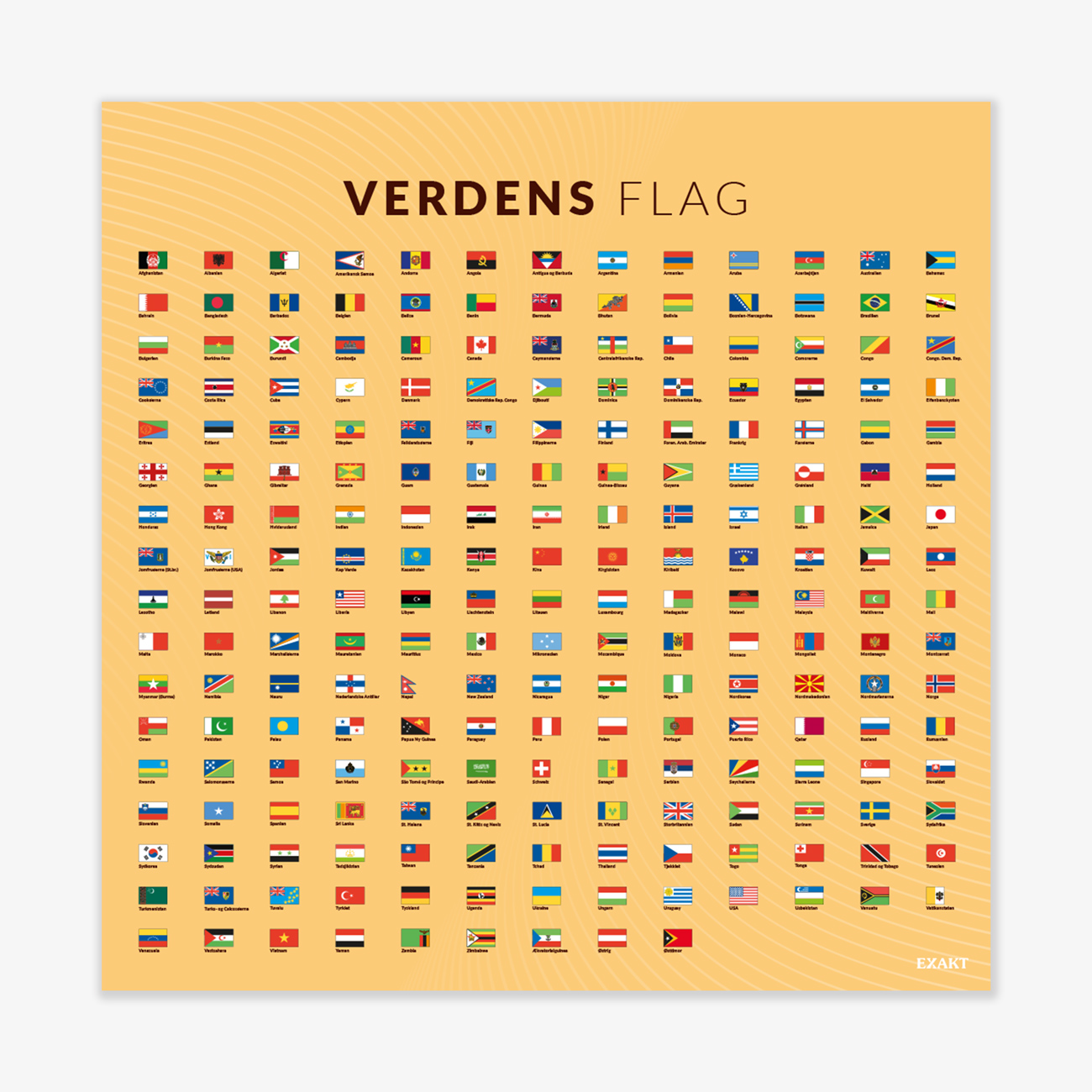 Design med alle verdens flag til grundskolen