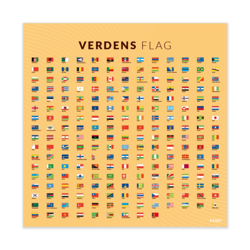 Design med alle verdens flag til grundskolen