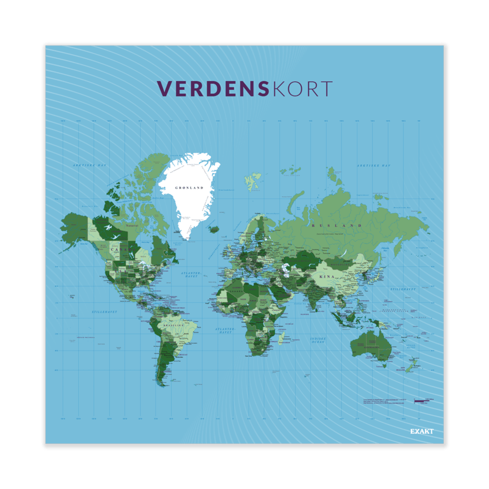 Design med verdenskort til grundskolen