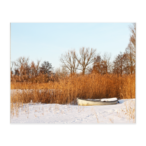 Akustikbillede med motiv af en sø