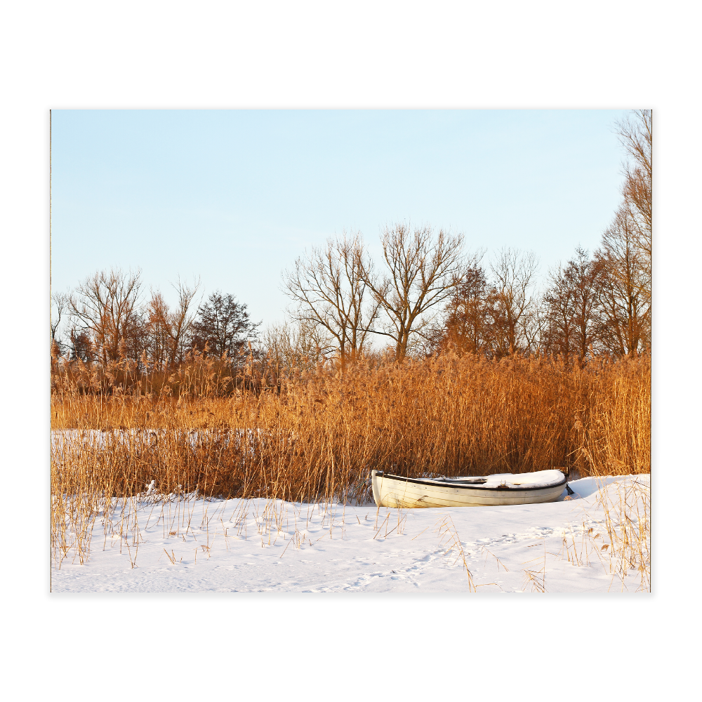 Akustikbillede med motiv af en sø