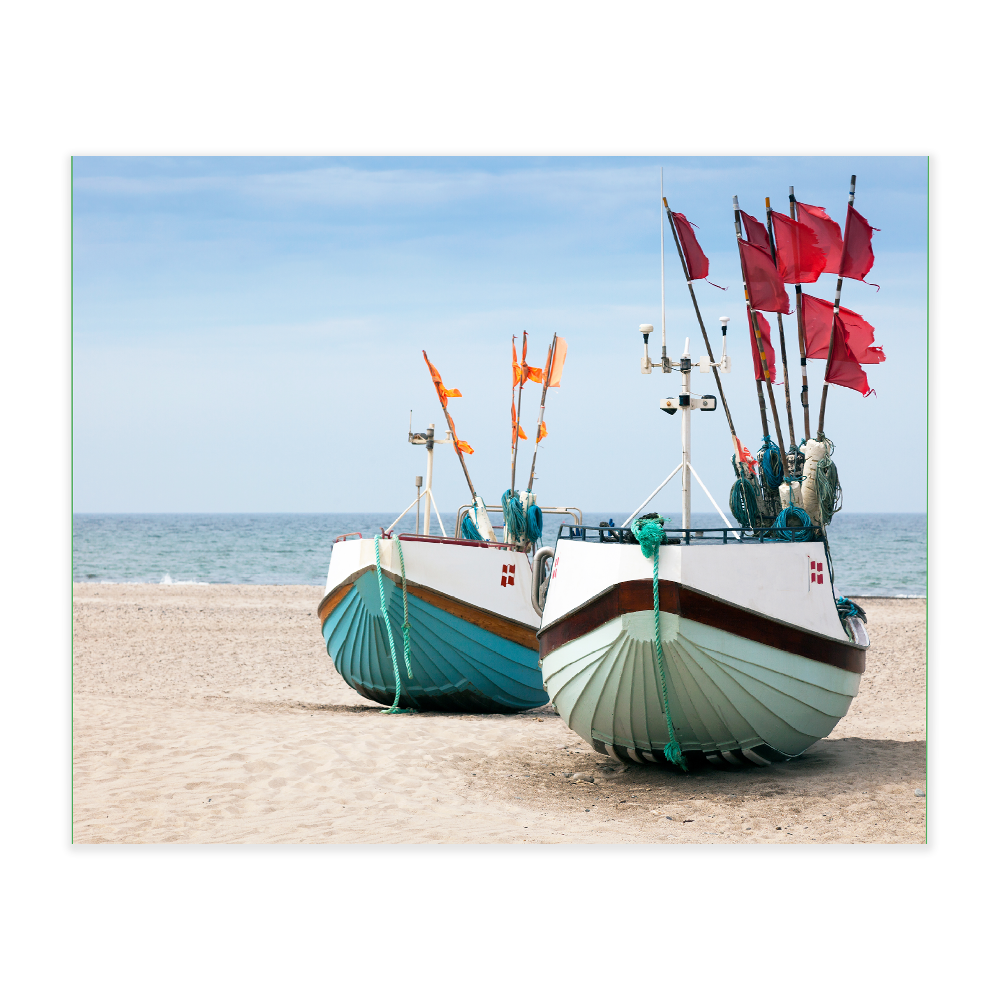 Akustikbillede med motiv af strandmiljø