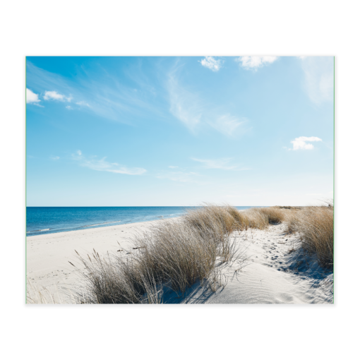 Akustikbillede med motiv af strandmiljø