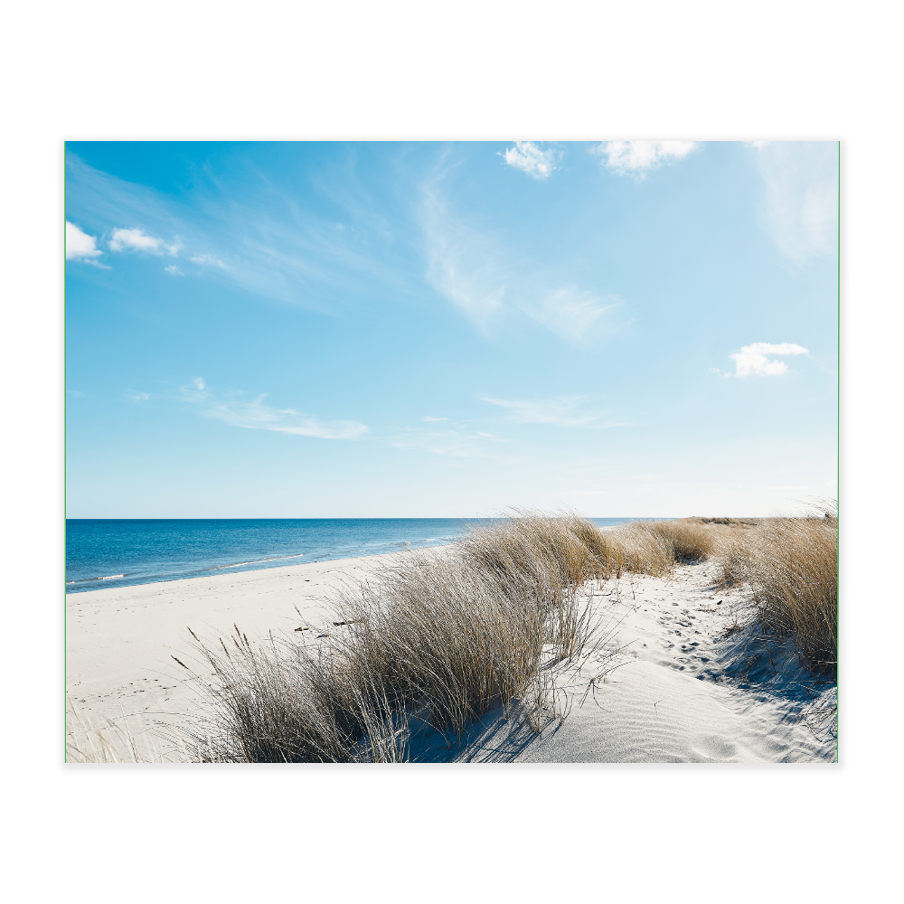 Akustikbillede med motiv af strandmiljø