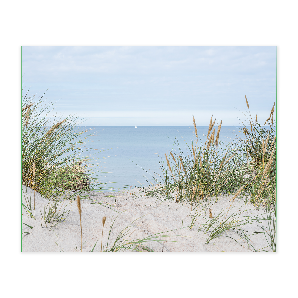 Akustikbillede med motiv af strandmiljø