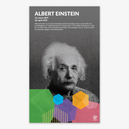 Lær om store personligheder som relativitetsteoretikeren, Albert Einstein, med dette design til skolen.