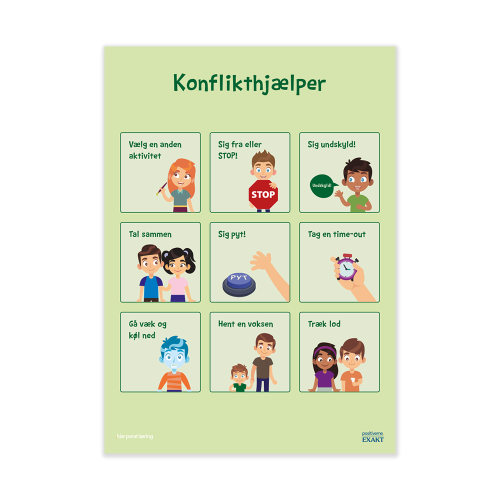 Trivselstavle med Konfliktstarter til klasserum