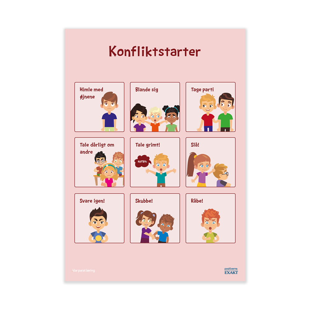 Trivselstavle med Konfliktstarter til klasserum