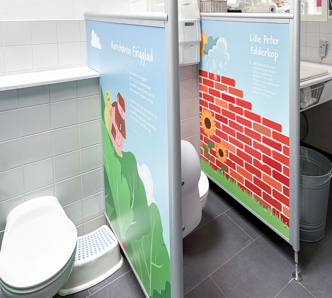 Toiletfolie på toilet i dagtilbud