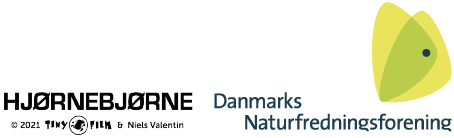 Logo med Danmarks naturfredningsforening & HjørneBjørne