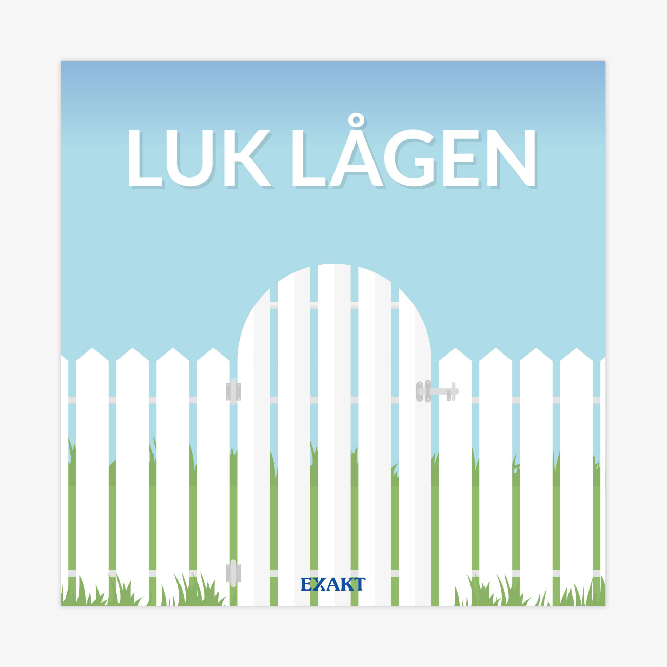 Hegnsskilt med luk lågen