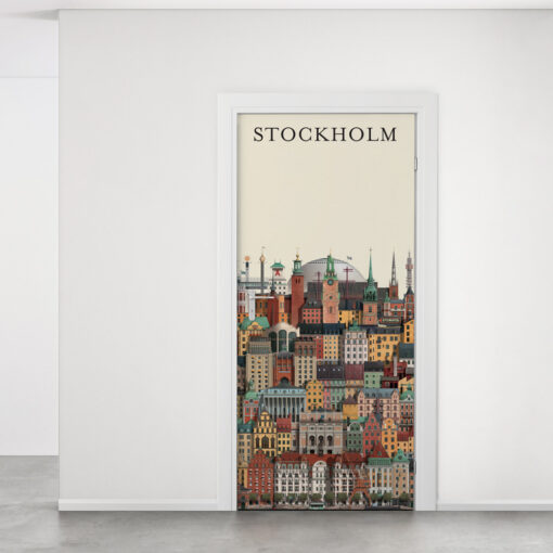 Motiv med Stockholm af kunstner Martin Schwartz