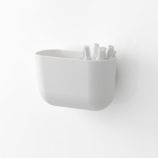 Magnetisk beholder til tusser og andet tavletilbehør i hvid