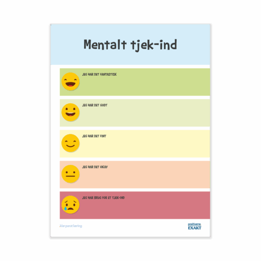 Magnetfolie med mentalt tjek ind til klasseledelse