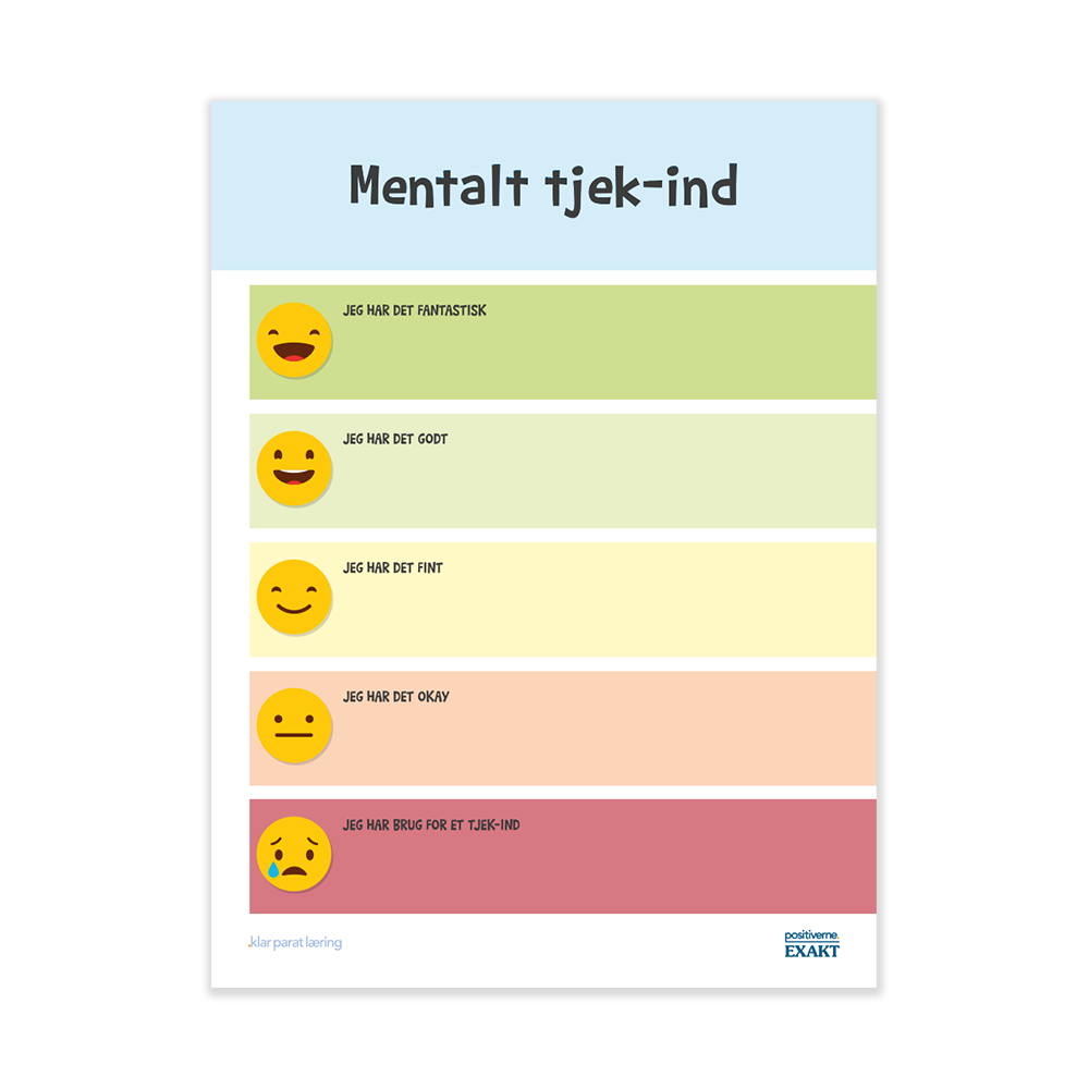 Magnetfolie med mentalt tjek ind til klasseledelse