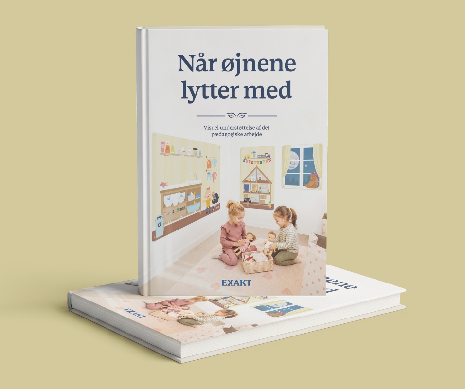 Mockup billeder af bogen Når øjnene lytter med