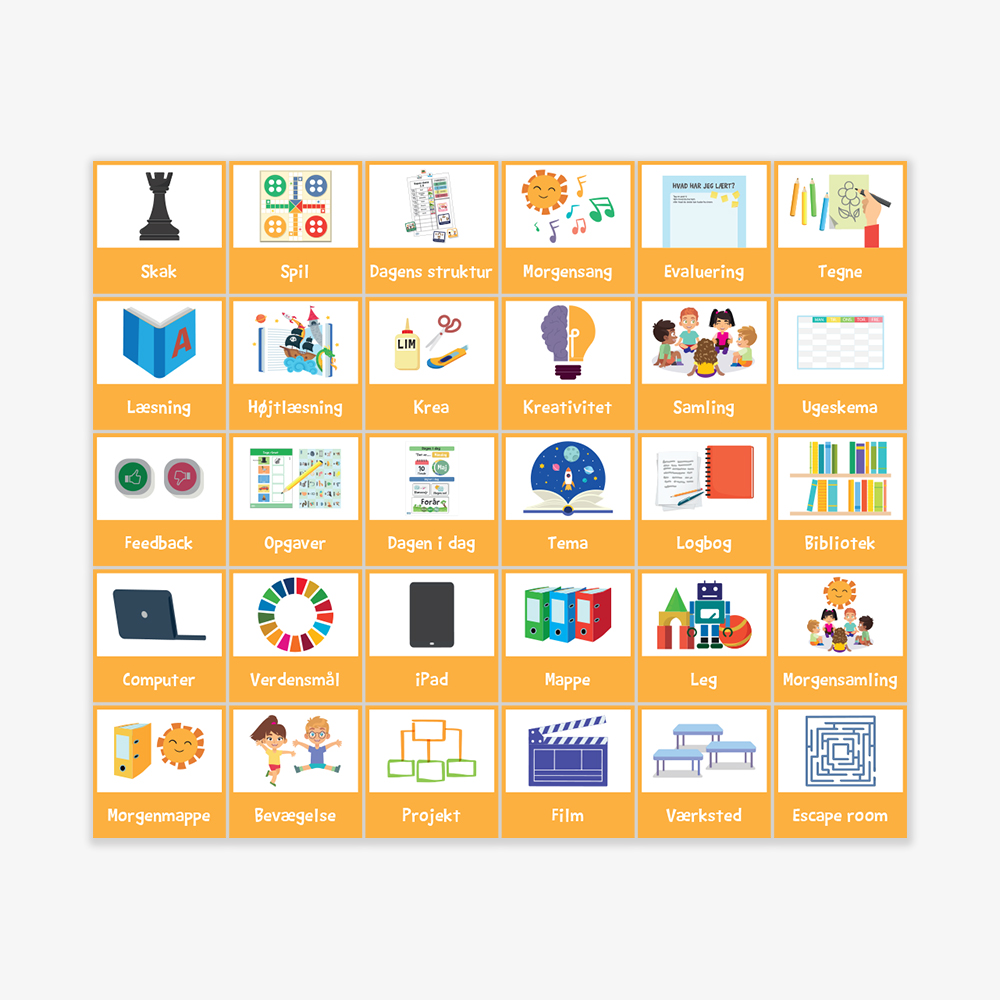 Piktogrammagneter til indskolingen
