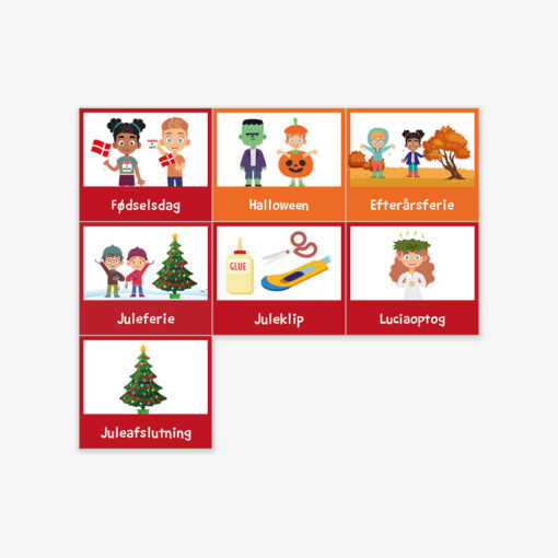 Piktogrammagneter med mærkedage