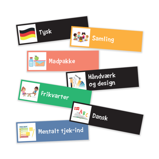 Piktogrammagneter til mellemtrinnet